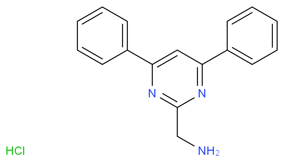 (4,6-diphenylpyrimidin-2-yl)methanamine hydrochloride_分子结构_CAS_1196146-40-3