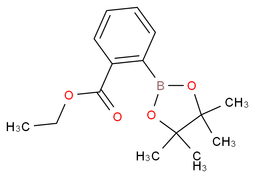 2-乙氧羰基苯硼酸频哪醇酯_分子结构_CAS_269409-99-6)