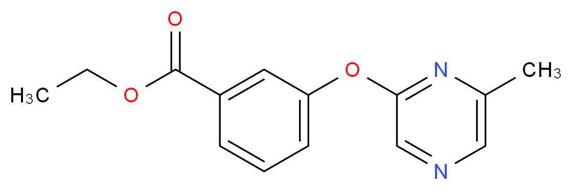 ethyl 3-[(6-methylpyrazin-2-yl)oxy]benzoate_分子结构_CAS_906352-99-6