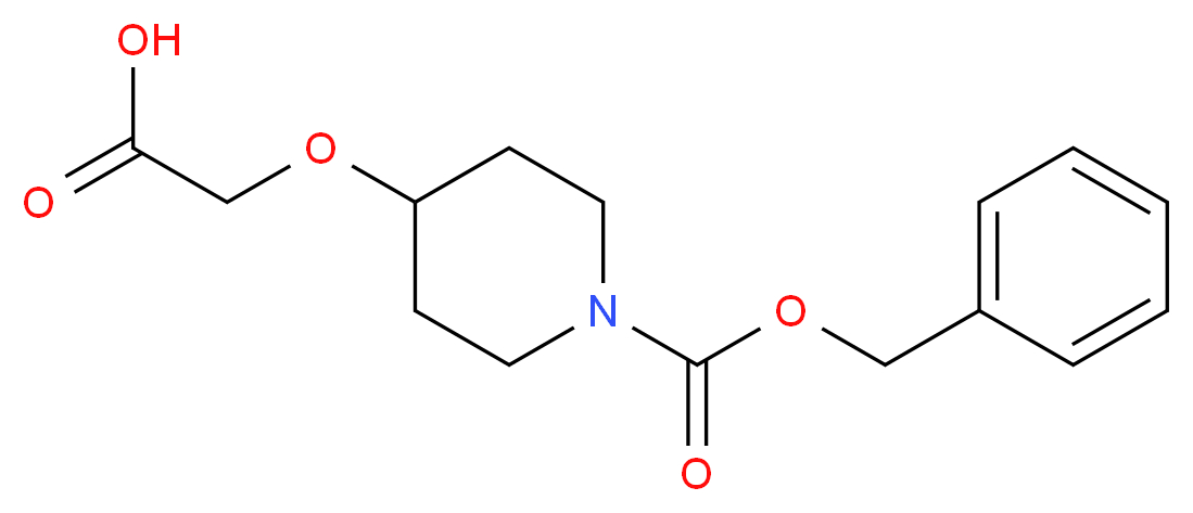 2-({1-[(benzyloxy)carbonyl]piperidin-4-yl}oxy)acetic acid_分子结构_CAS_162504-85-0