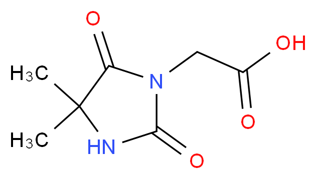 2-(4,4-dimethyl-2,5-dioxoimidazolidin-1-yl)acetic acid_分子结构_CAS_177941-95-6