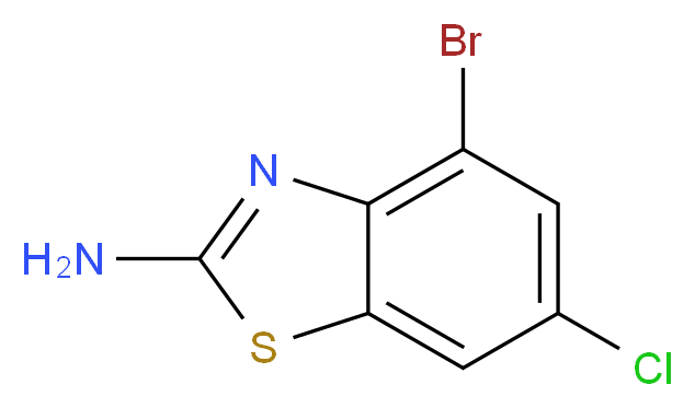 4-bromo-6-chloro-1,3-benzothiazol-2-amine_分子结构_CAS_38338-20-4)