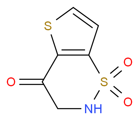 2H-thieno[2,3-e][1,2]thiazin-4(3H)-one 1,1-dioxide_分子结构_CAS_)