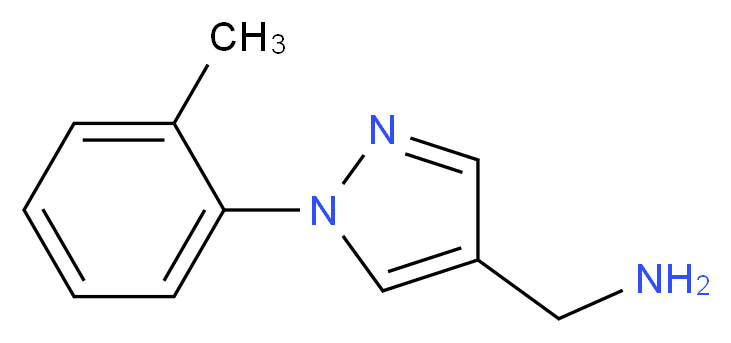 1-[1-(2-Methylphenyl)-1H-pyrazol-4-yl]methanamine_分子结构_CAS_400756-82-3)