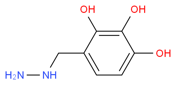 4-(hydrazinylmethyl)benzene-1,2,3-triol_分子结构_CAS_3614-72-0