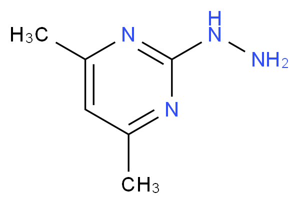 2-hydrazino-4,6-dimethylpyrimidine_分子结构_CAS_23906-13-0)