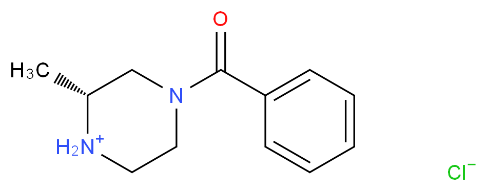 (R)-1-苯甲酰基-3-甲基哌嗪盐酸盐_分子结构_CAS_474010-60-1)