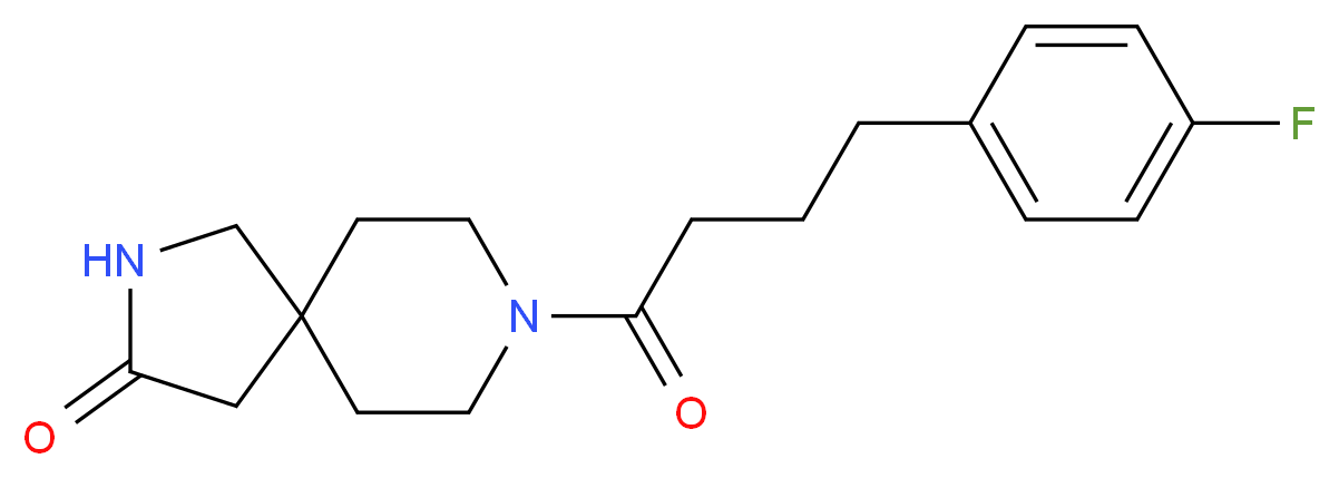 8-[4-(4-fluorophenyl)butanoyl]-2,8-diazaspiro[4.5]decan-3-one_分子结构_CAS_)