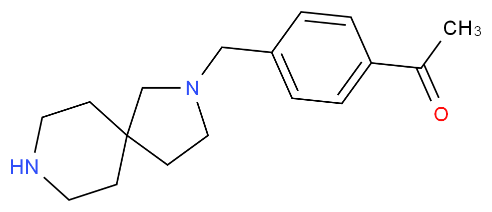 1-[4-(2,8-diazaspiro[4.5]dec-2-ylmethyl)phenyl]ethanone_分子结构_CAS_)