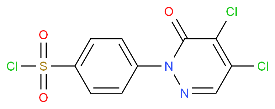 4-(4,5-dichloro-6-oxo-1,6-dihydropyridazin-1-yl)benzene-1-sulfonyl chloride_分子结构_CAS_4003-65-0