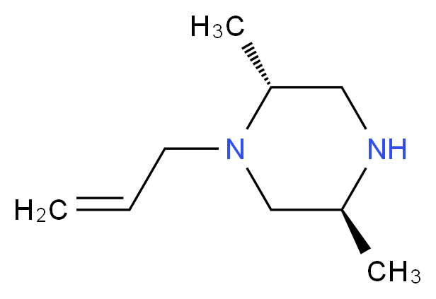 Piperazine, 2,5-dimethyl-1-(2-propen-1-yl)-, (2R,5S)-rel-_分子结构_CAS_155766-33-9)