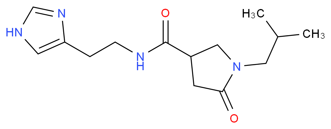 N-[2-(1H-imidazol-4-yl)ethyl]-1-isobutyl-5-oxopyrrolidine-3-carboxamide_分子结构_CAS_)
