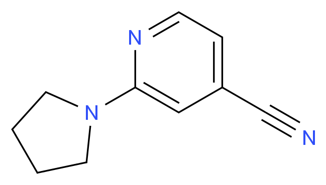 2-(Pyrrolidin-1-yl)isonicotinonitrile 97%_分子结构_CAS_127680-87-9)