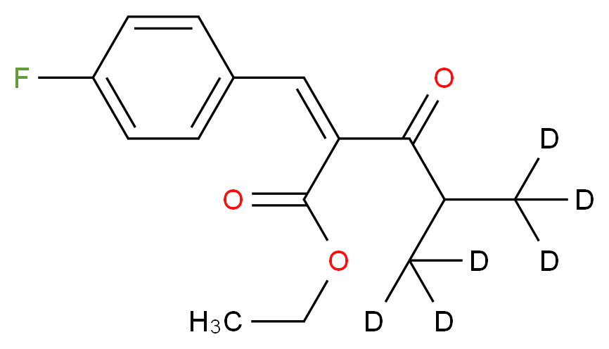 Ethyl 3-(4-Fluorophenyl)-2-(2-methylpropionyl)propenoate-d6_分子结构_CAS_1185241-64-8)