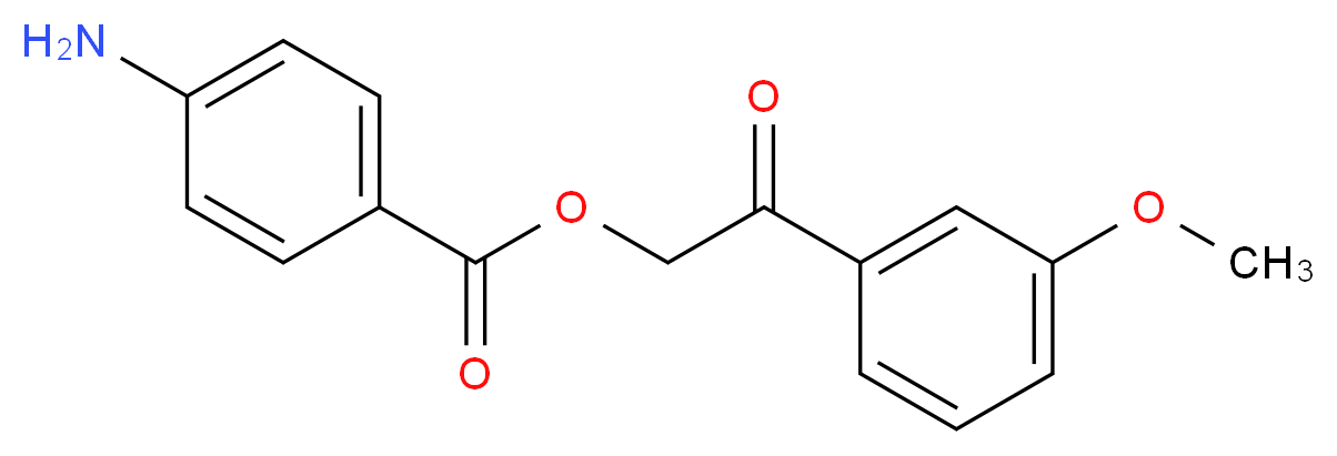 2-(3-Methoxyphenyl)-2-oxoethyl 4-aminobenzoate_分子结构_CAS_)