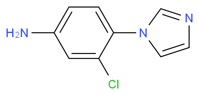 3-Chloro-4-imidazol-1-yl-phenylamine_分子结构_CAS_869942-76-7)
