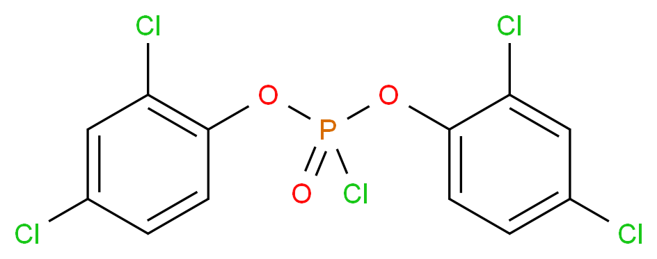 bis(2,4-dichlorophenyl) chlorophosphonate_分子结构_CAS_14254-41-2