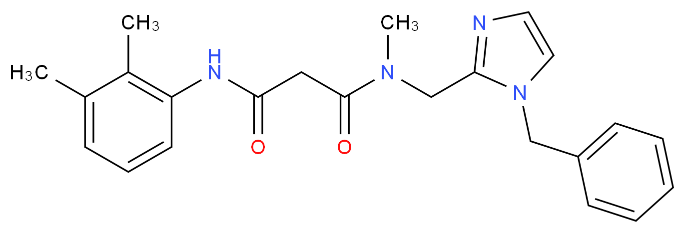 N-[(1-benzyl-1H-imidazol-2-yl)methyl]-N'-(2,3-dimethylphenyl)-N-methylmalonamide_分子结构_CAS_)