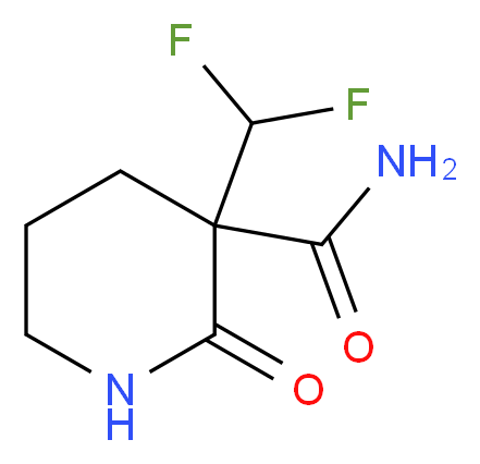 3-(Difluoromethyl)-2-oxopiperidine-3-carboxamide_分子结构_CAS_126309-11-3)