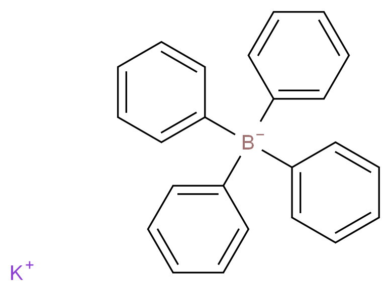 Potassium tetraphenylborate_分子结构_CAS_3244-41-5)