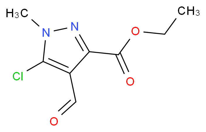 ethyl 5-chloro-4-formyl-1-methyl-1H-pyrazole-3-carboxylate_分子结构_CAS_946061-21-8