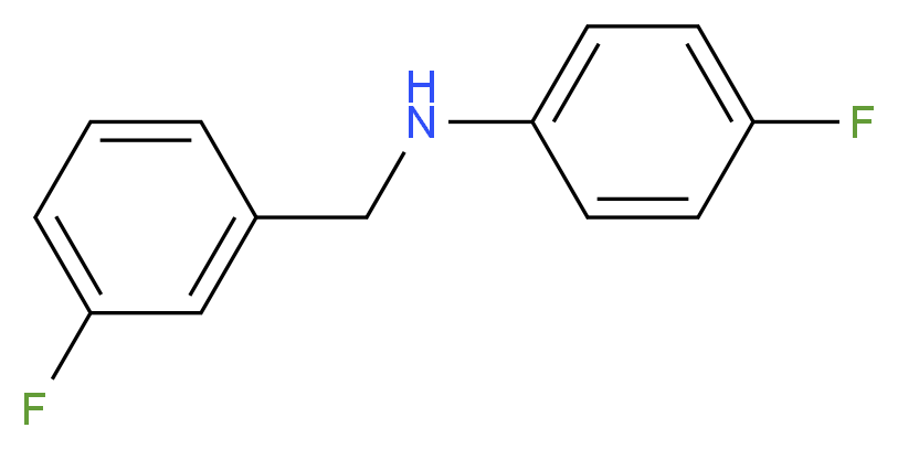 4-fluoro-N-[(3-fluorophenyl)methyl]aniline_分子结构_CAS_80143-76-6