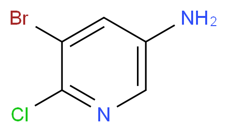 5-bromo-6-chloropyridin-3-amine_分子结构_CAS_130284-53-6