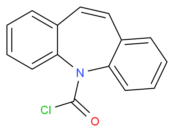 2-azatricyclo[9.4.0.0<sup>3</sup>,<sup>8</sup>]pentadeca-1(15),3,5,7,9,11,13-heptaene-2-carbonyl chloride_分子结构_CAS_33948-22-0