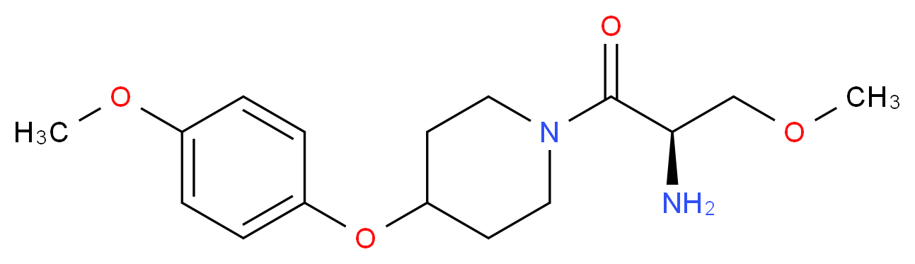 (2R)-3-methoxy-1-[4-(4-methoxyphenoxy)-1-piperidinyl]-1-oxo-2-propanamine_分子结构_CAS_)