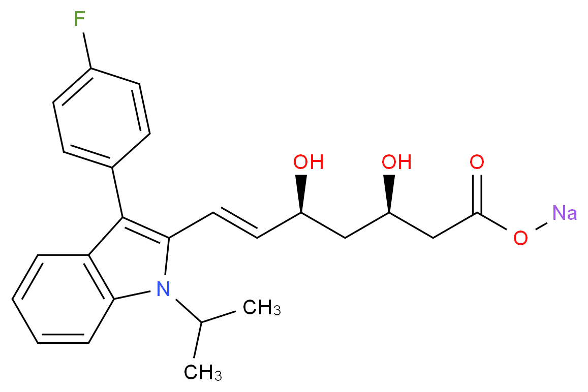 Fluvastatin Sodium_分子结构_CAS_93957-55-2)