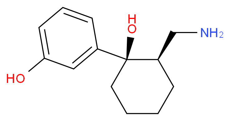 3-[(1R,2R)-2-(aminomethyl)-1-hydroxycyclohexyl]phenol_分子结构_CAS_1235568-21-4