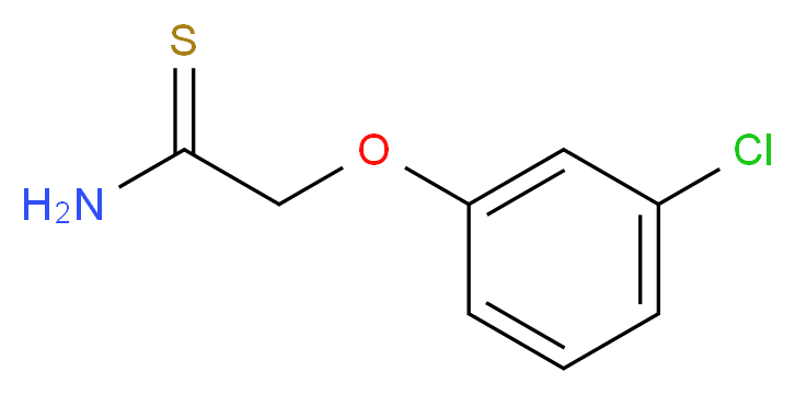 2-(3-chlorophenoxy)ethanethioamide_分子结构_CAS_35370-95-7