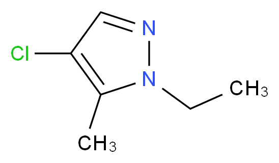 4-Chloro-1-ethyl-5-methyl-1H-pyrazole_分子结构_CAS_)