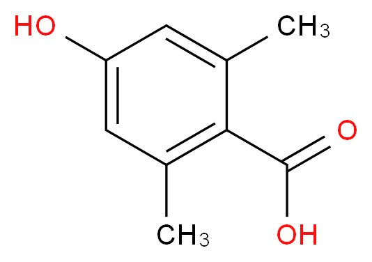4-hydroxy-2,6-dimethylbenzoic acid_分子结构_CAS_75056-97-2