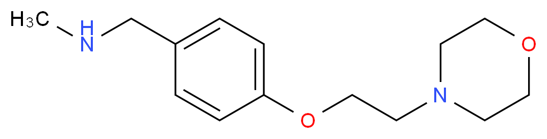 methyl({4-[2-(morpholin-4-yl)ethoxy]phenyl}methyl)amine_分子结构_CAS_852180-77-9
