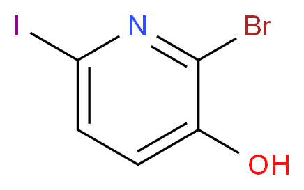 2-bromo-6-iodopyridin-3-ol_分子结构_CAS_129611-32-1