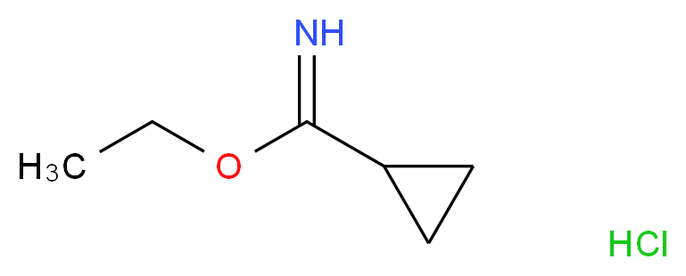 Ethyl cyclopropanecarboximidoate hydrochloride_分子结构_CAS_63190-44-3)