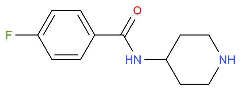 4-Fluoro-N-piperidin-4-ylbenzamide_分子结构_CAS_75484-39-8)