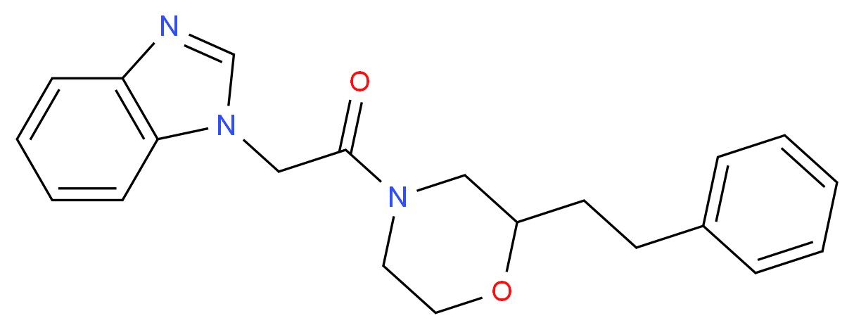 1-{2-oxo-2-[2-(2-phenylethyl)-4-morpholinyl]ethyl}-1H-benzimidazole_分子结构_CAS_)