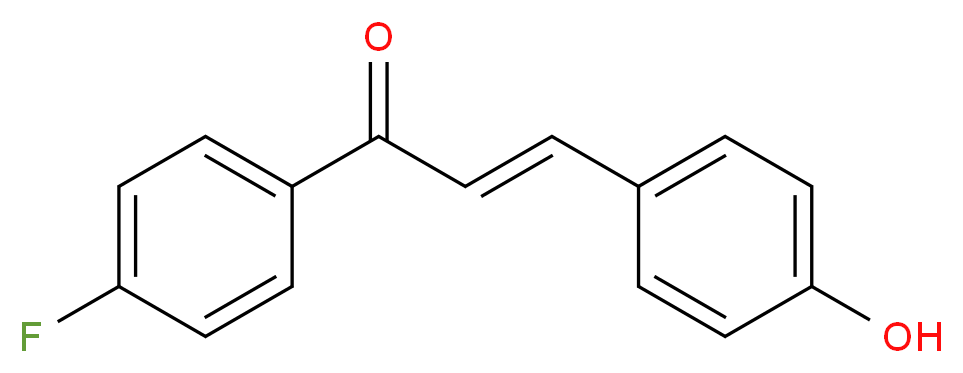 (2E)-1-(4-fluorophenyl)-3-(4-hydroxyphenyl)prop-2-en-1-one_分子结构_CAS_7397-22-0