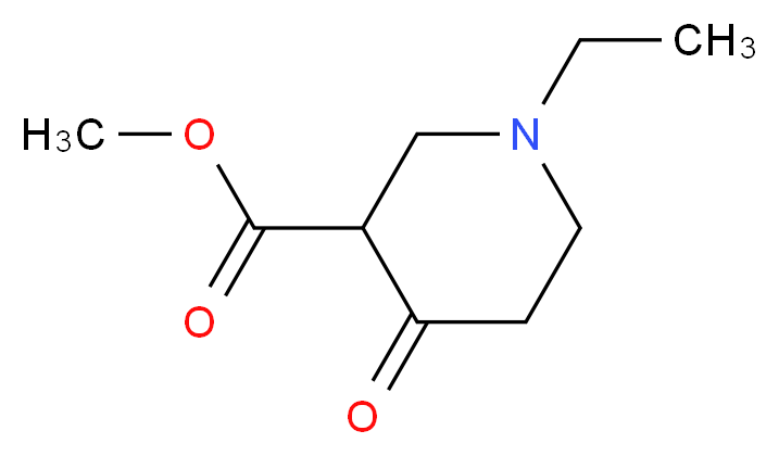 methyl 1-ethyl-4-oxopiperidine-3-carboxylate_分子结构_CAS_24318-88-5