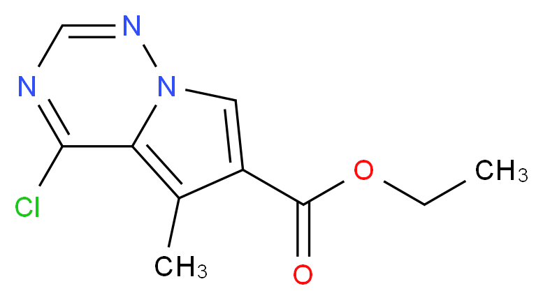 ethyl 4-chloro-5-methylpyrrolo[2,1-f][1,2,4]triazine-6-carboxylate_分子结构_CAS_427878-41-9