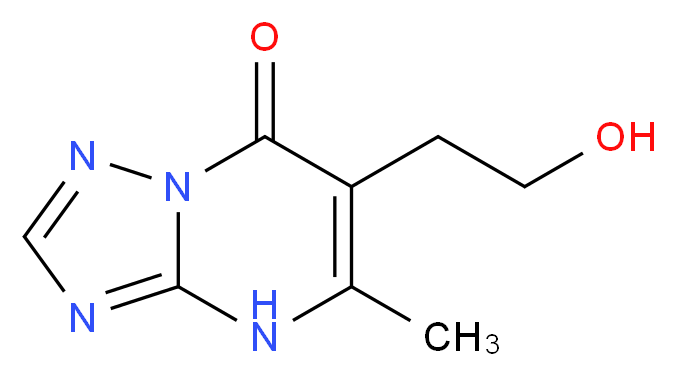 6-(2-hydroxyethyl)-5-methyl-4H,7H-[1,2,4]triazolo[1,5-a]pyrimidin-7-one_分子结构_CAS_62053-06-9