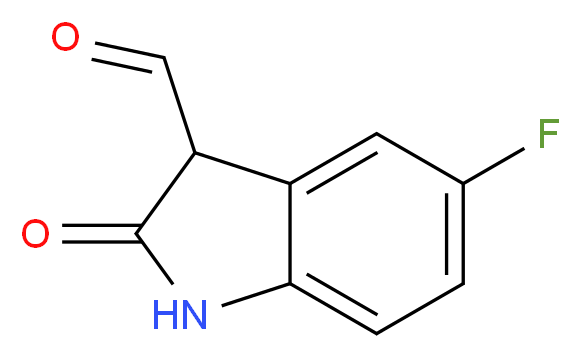 5-fluoro-2-oxo-2,3-dihydro-1H-indole-3-carbaldehyde_分子结构_CAS_52508-87-9