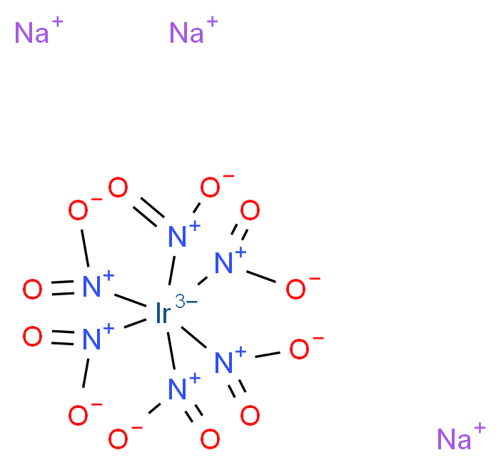 六亚硝基铱(III)酸钠_分子结构_CAS_142048-03-1)