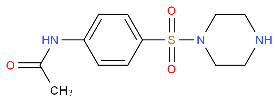 N-[4-(piperazine-1-sulfonyl)phenyl]acetamide_分子结构_CAS_100318-71-6