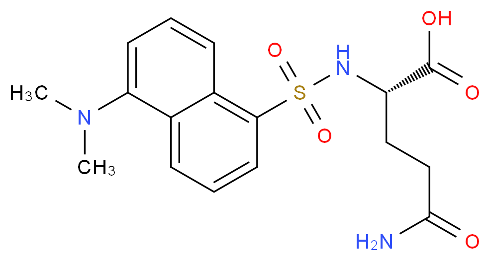 (2S)-4-carbamoyl-2-[5-(dimethylamino)naphthalene-1-sulfonamido]butanoic acid_分子结构_CAS_1101-67-3