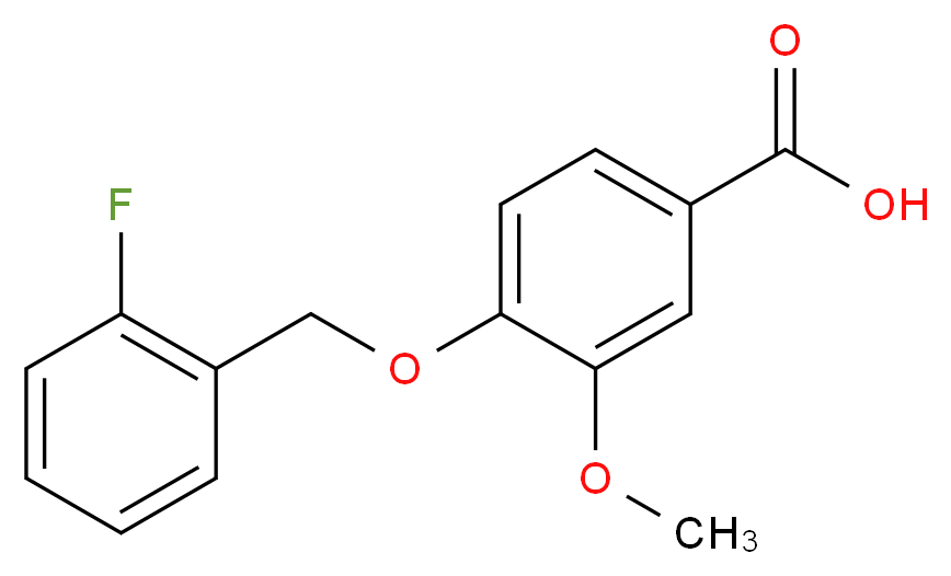 4-[(2-Fluorobenzyl)oxy]-3-methoxybenzoic acid_分子结构_CAS_)