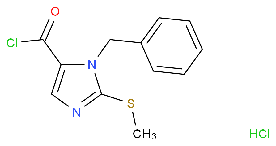 1-benzyl-2-(methylsulfanyl)-1H-imidazole-5-carbonyl chloride hydrochloride_分子结构_CAS_568577-86-6)