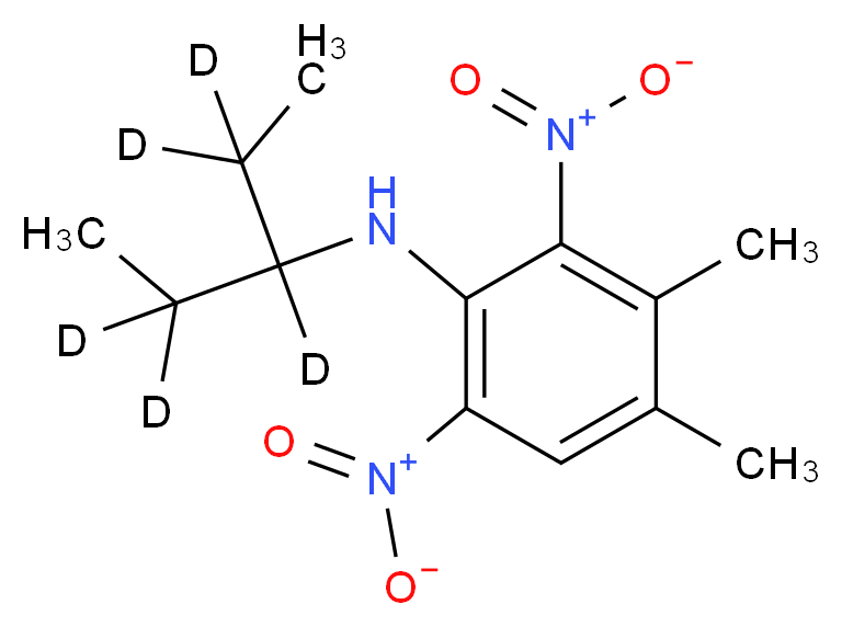 3,4-dimethyl-2,6-dinitro-N-[(2,2,3,4,4-<sup>2</sup>H<sub>5</sub>)pentan-3-yl]aniline_分子结构_CAS_1219803-39-0